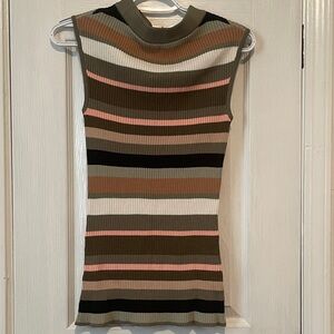 New York & Company Multicolor Striped Sweater